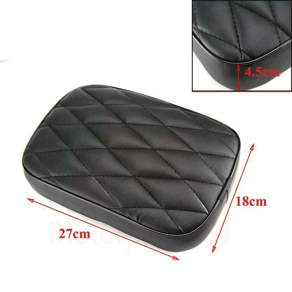 Universal Black 6 Suction Cup Rear Fender Passenger Pillion Pad for Seat for Harley