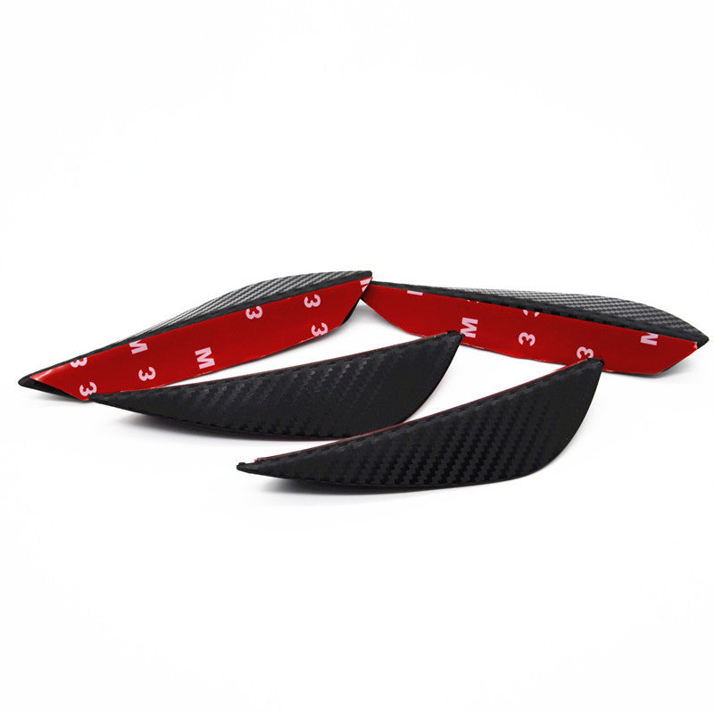 4pcs Lip Splitter Fins Body Spoiler Canards Anti-spill flow Fit Car Front Bumper