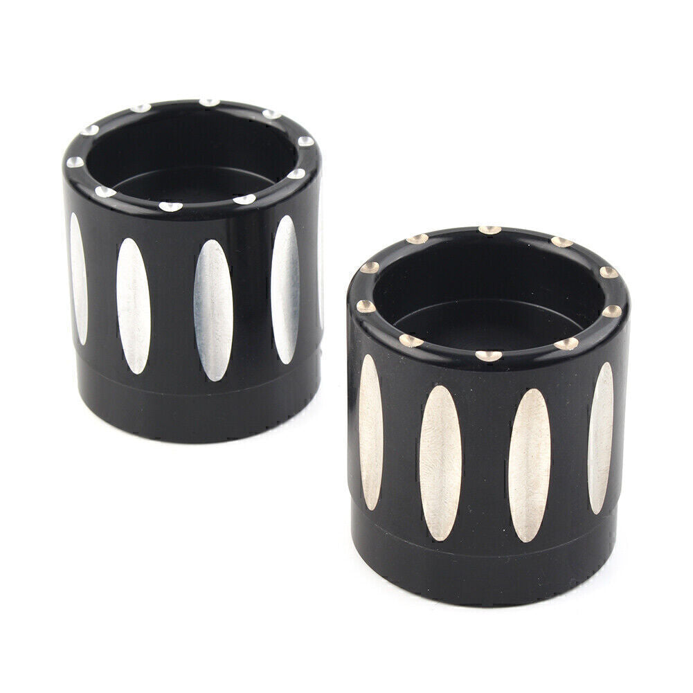 Black CNC Front Axle Nut Cap Cover Bolt Kit for Harley Touring Softail Road King Q