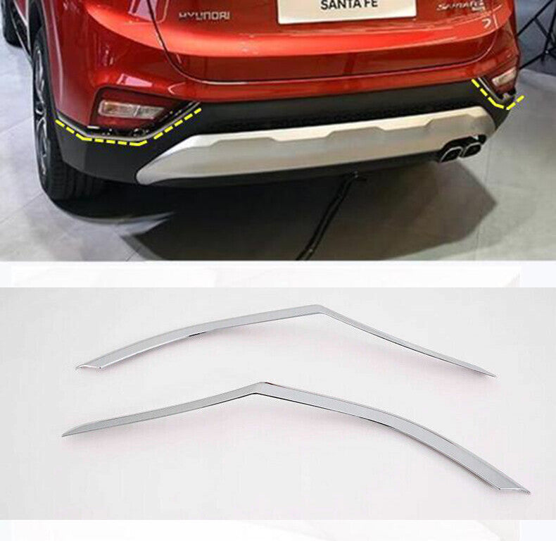 Car Tail Rear Fog Light Lamp eyebrow Cover Trim for Hyundai Santa Fe 2019-2020