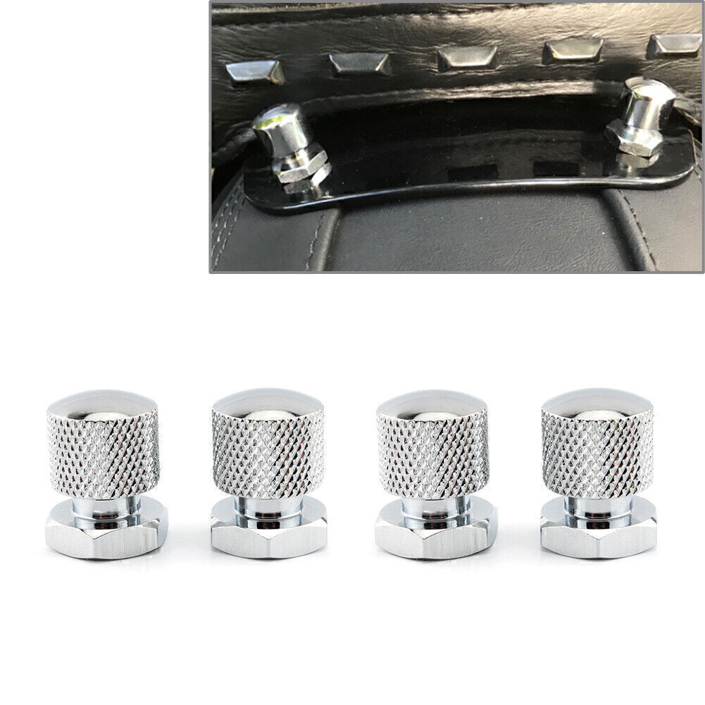 for Harley Davidson Touring Silver Solo for Seat Nuts Mounting Nuts 1/4-20 Thread