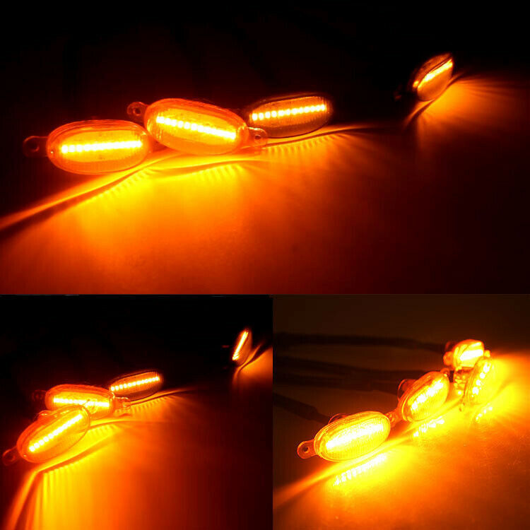 4P for Nissan Kicks 2018-2021 Grille LED Amber Light Style Grill Cover