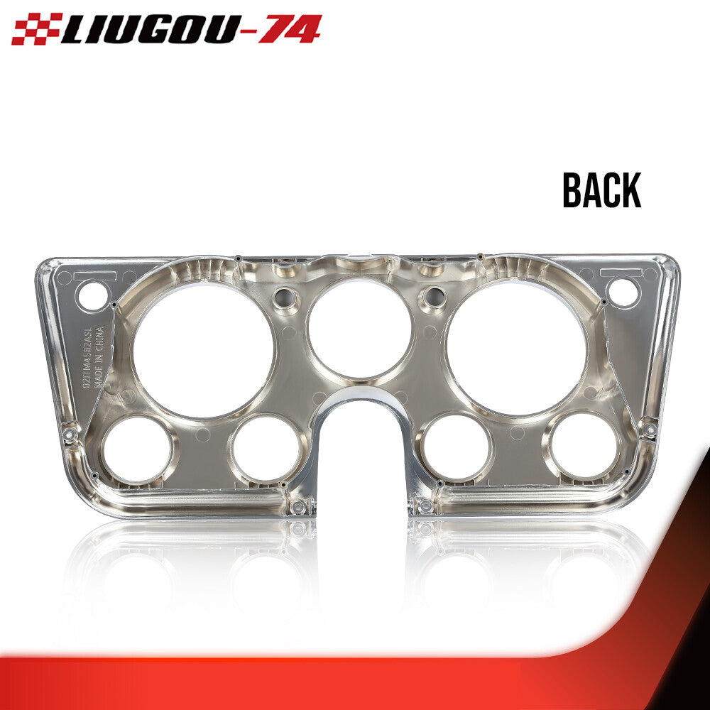 Fits 1967 69 70 71 1972 for C10 Truck Dashboard Bezel for CHRome Black with 7 Holes - v