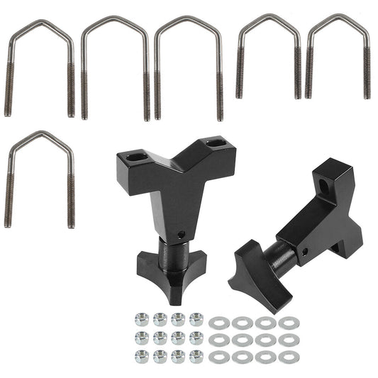 Black High Lift Jack Mount onto 1 to 2.5 Round or Square Tubing 3U- Bolt Sizes