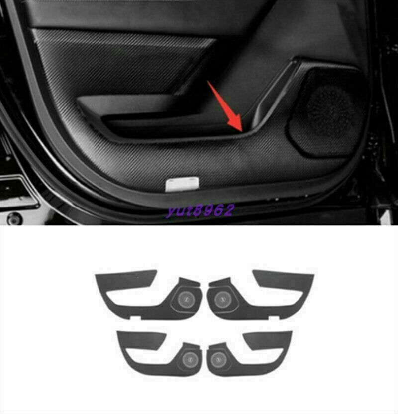 Carbon Fiber Leather Door Anti-Kick Anti-Dirty Trim for Toyota Highlander 20-23