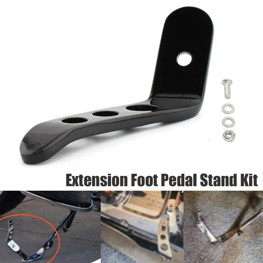 Vertical Stand Extended Footrest Kit for Harley Touring 1991 - 2022 Black n