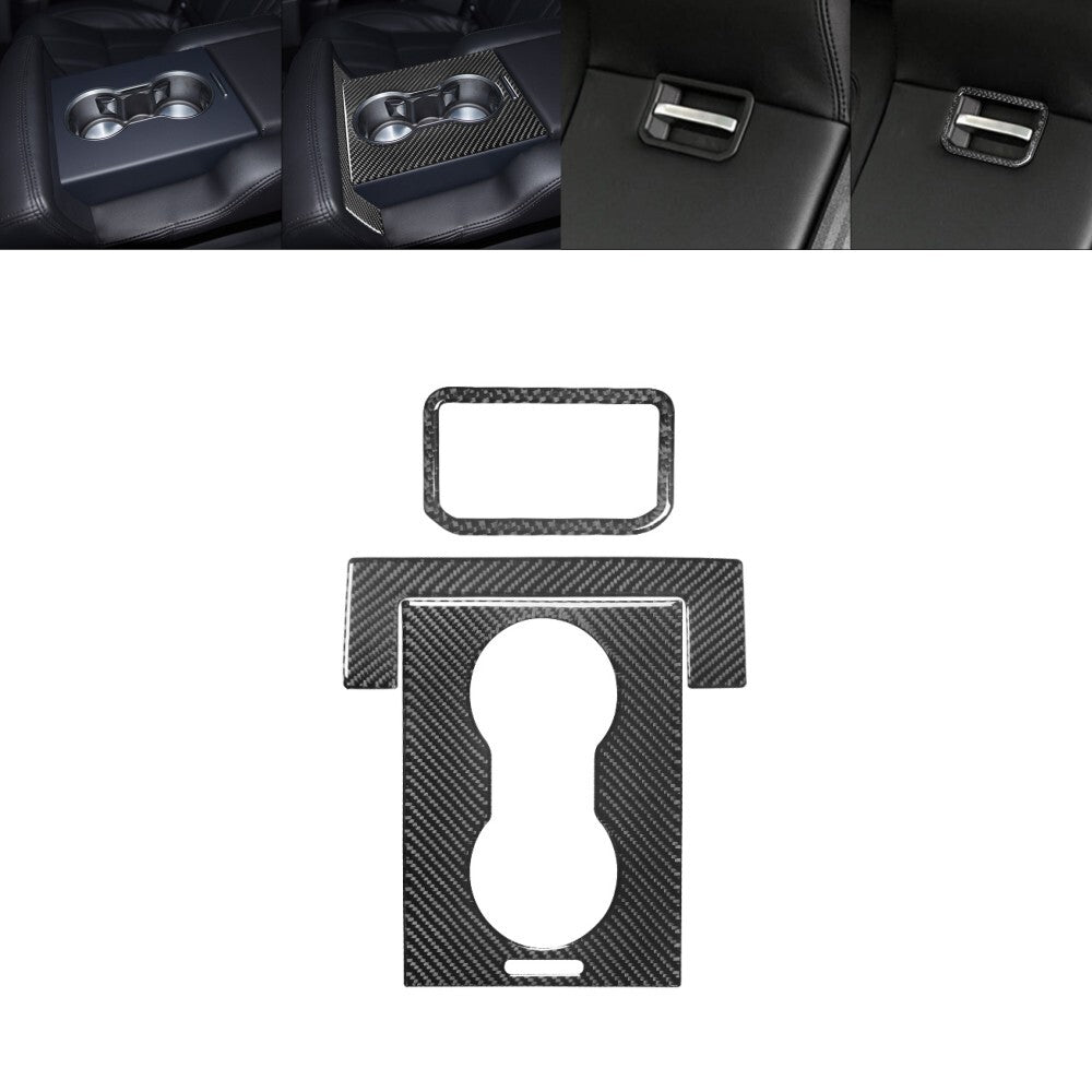 4x Red Carbon Fiber Window Lift Control Panel Trim for Alfa Romeo Giulia 2017-19 v