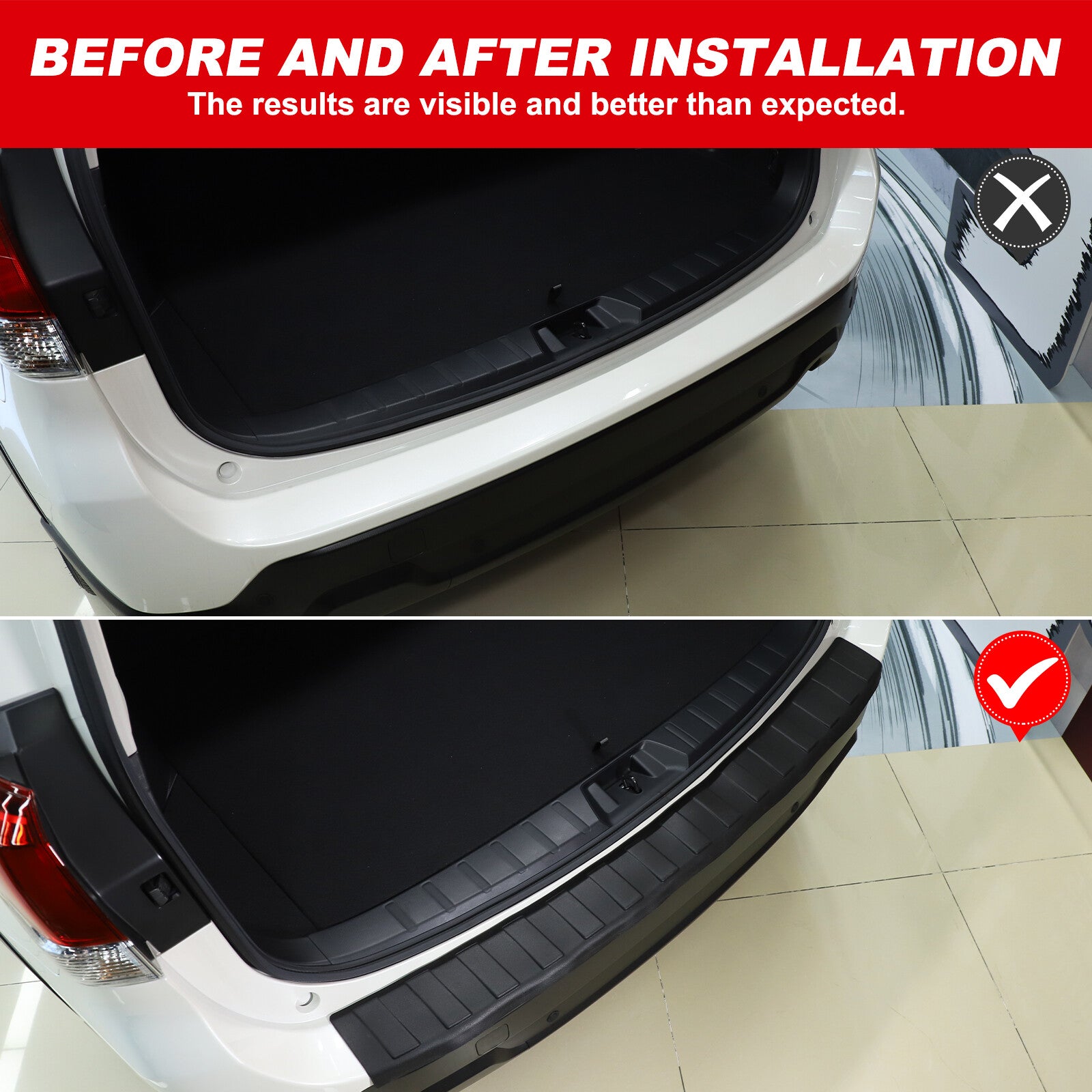 Rear bumper protector and pedal cover for 2019-2024 for Subaru Forester TPE- n