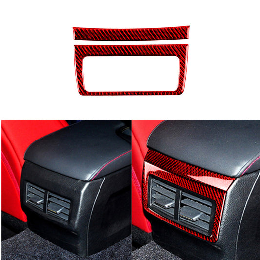 29X Red Carbon Fiber Interior Full Kit Cover Trim Sticker for Fiat 500 2012-2015 v