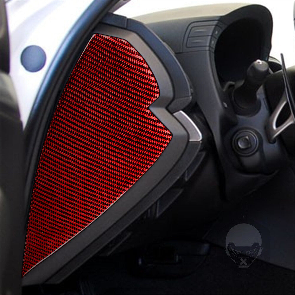 Red Carbon Fiber Door Buffer Cushion Mat Panel Trim for Infiniti G37 Sedan 10-13