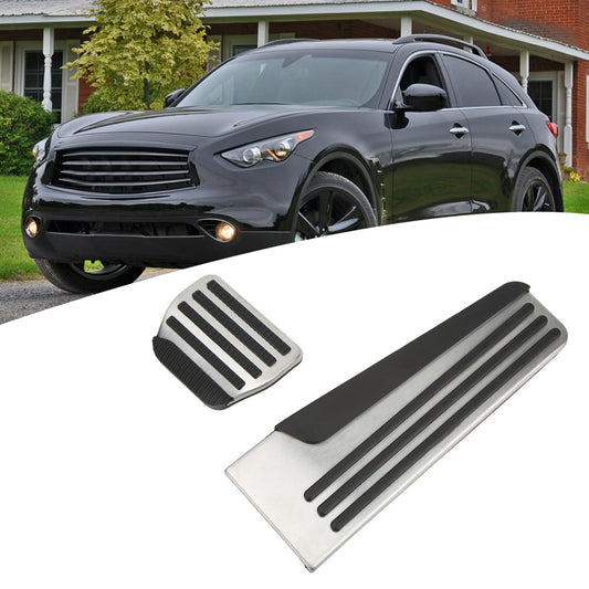Gas Pedal 2pcs Rubber + Metal Car Pedal Accelerator Pedal Gas Brake Pedal For Q