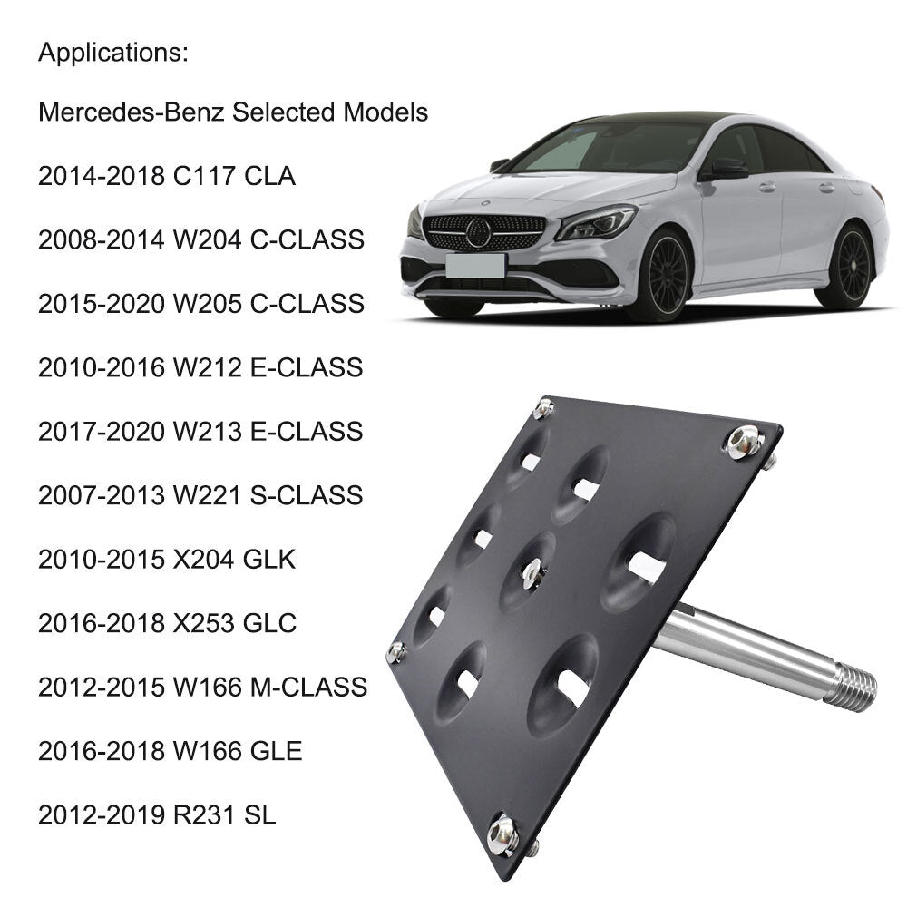 for Mercedes-Benz E Class W212 W213 Front Tow Hook License Plate Bracket Mount