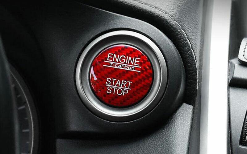 for Lexus CT200h 14-2017 Red Dry Carbon Fiber Start Button Ignition Switch Cover