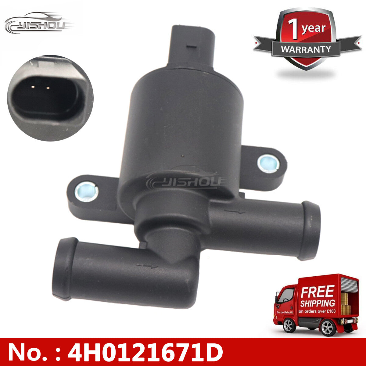 4H0121671D Heater control water valve suitable for Audi A6 Q7, for Volkswagen GTI for Tiguan , and for Golf (2020004-)