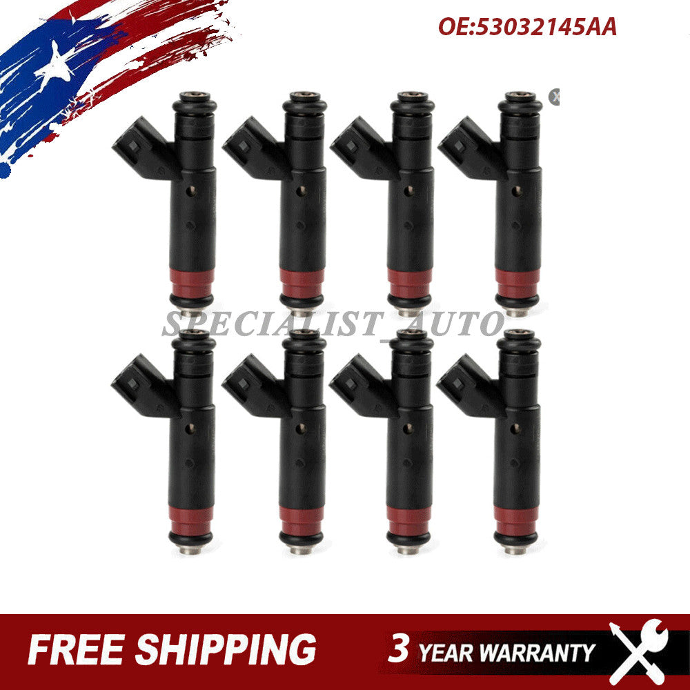 8PCS 53032145AA FUEL INJECTORS for Dodge Dakota for Jeep Grand Cherokee 4.7L V8