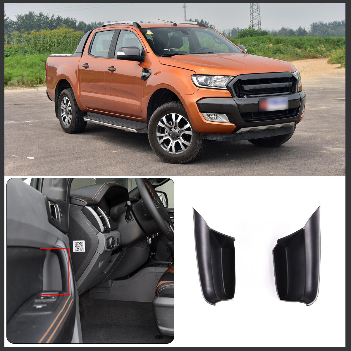 Carbon Fiber 2X Internal Speed Shift Button Trim for Highlander 2021 2022- v