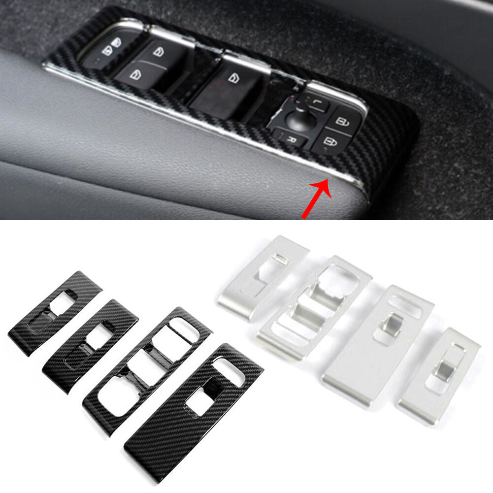 for Volvo XC40 2018-2020 Matte Silver 2019 Car Window Switch Lock Cover Trim