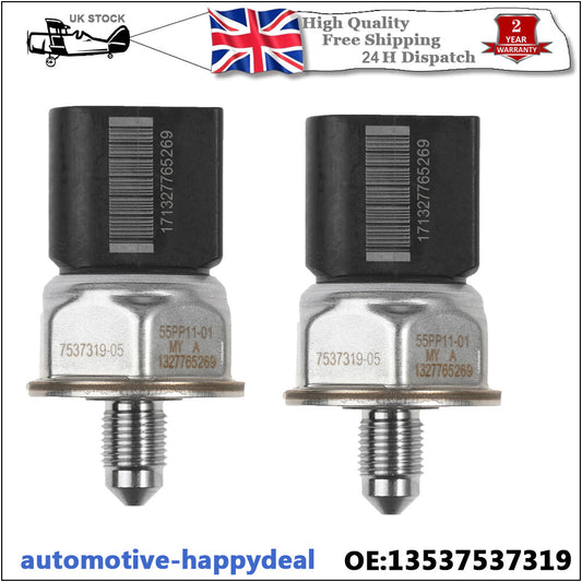 2X High Pressure Fuel Rail Sensor for BMW 1 2 3 4 5 6 7 X1 X3 X5 Z4 Series