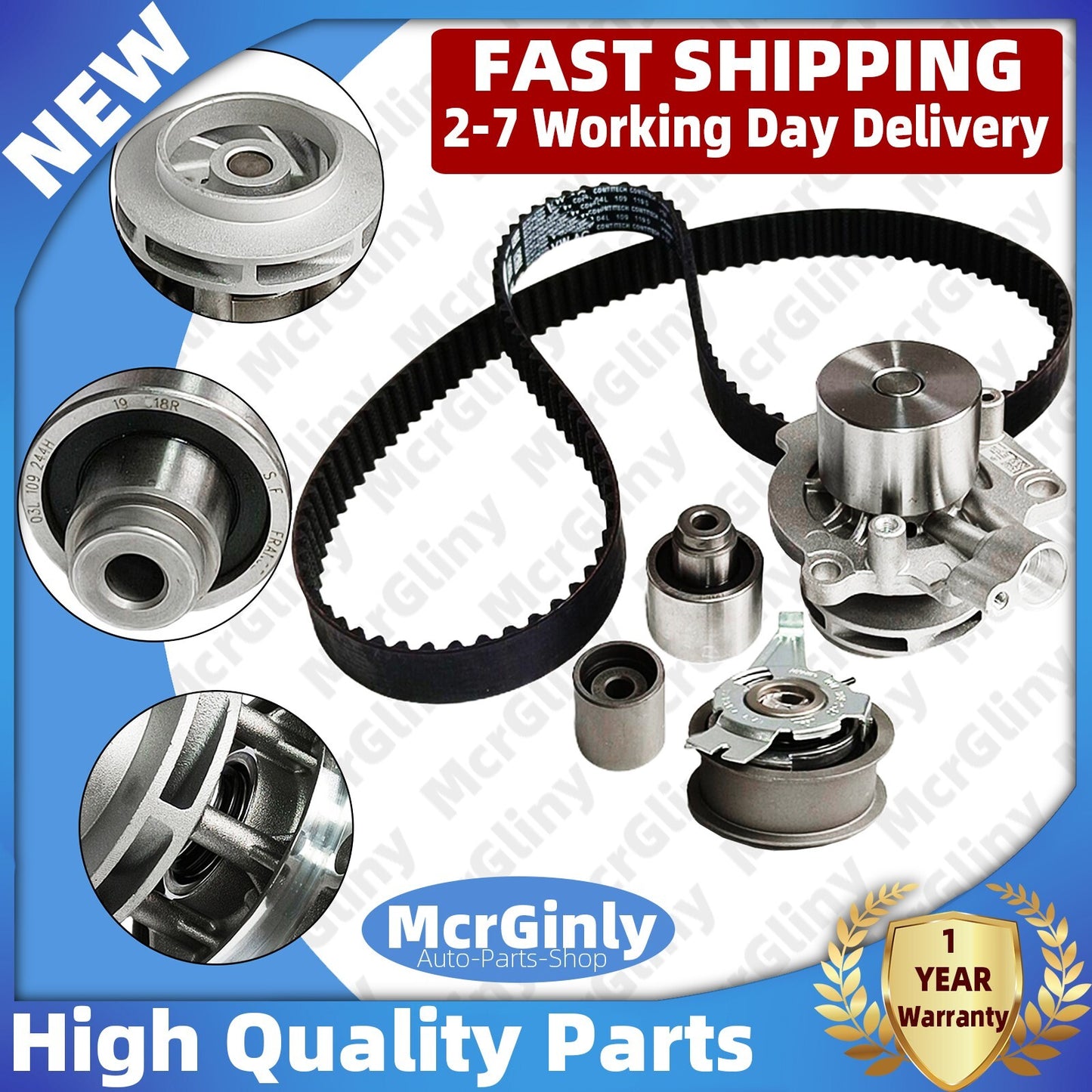 Diesel water pump timing belt kit 04L198119K is suitable for Golf , for Jetta , for Tiguan , for Audi A3, and A5. n