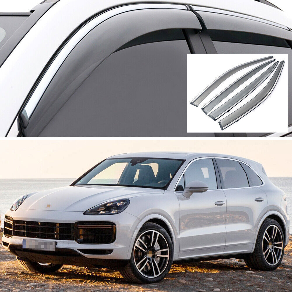 for Porsche for Cayenne 2019-2023 Window Wind Visors Sun Rain Guard Vent Deflectors