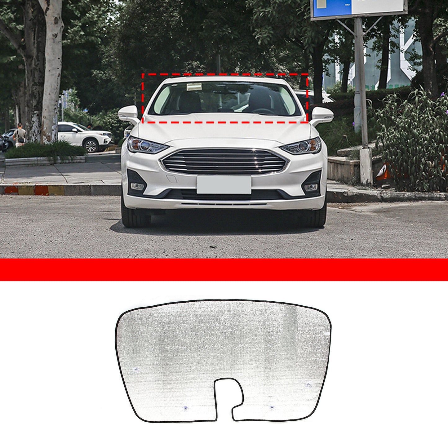 Front windshield sunshade with UV protection for Mondeo 2013 - 2021 n
