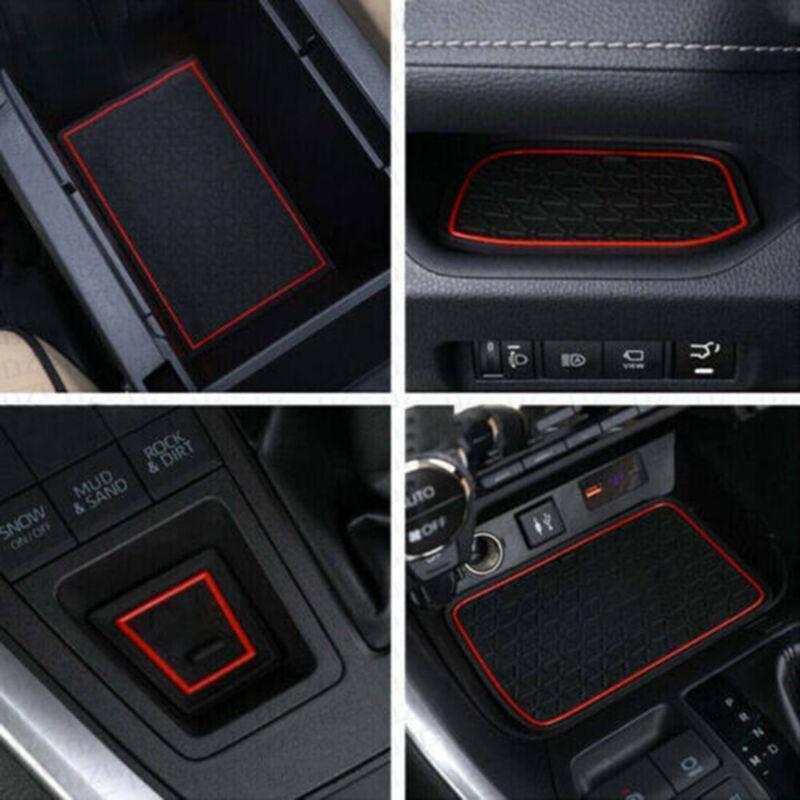 for Toyota RAV4 19-2024 Inner Door Gate Slot Non-Slip Mat Cup Holder Pad Mat Kit