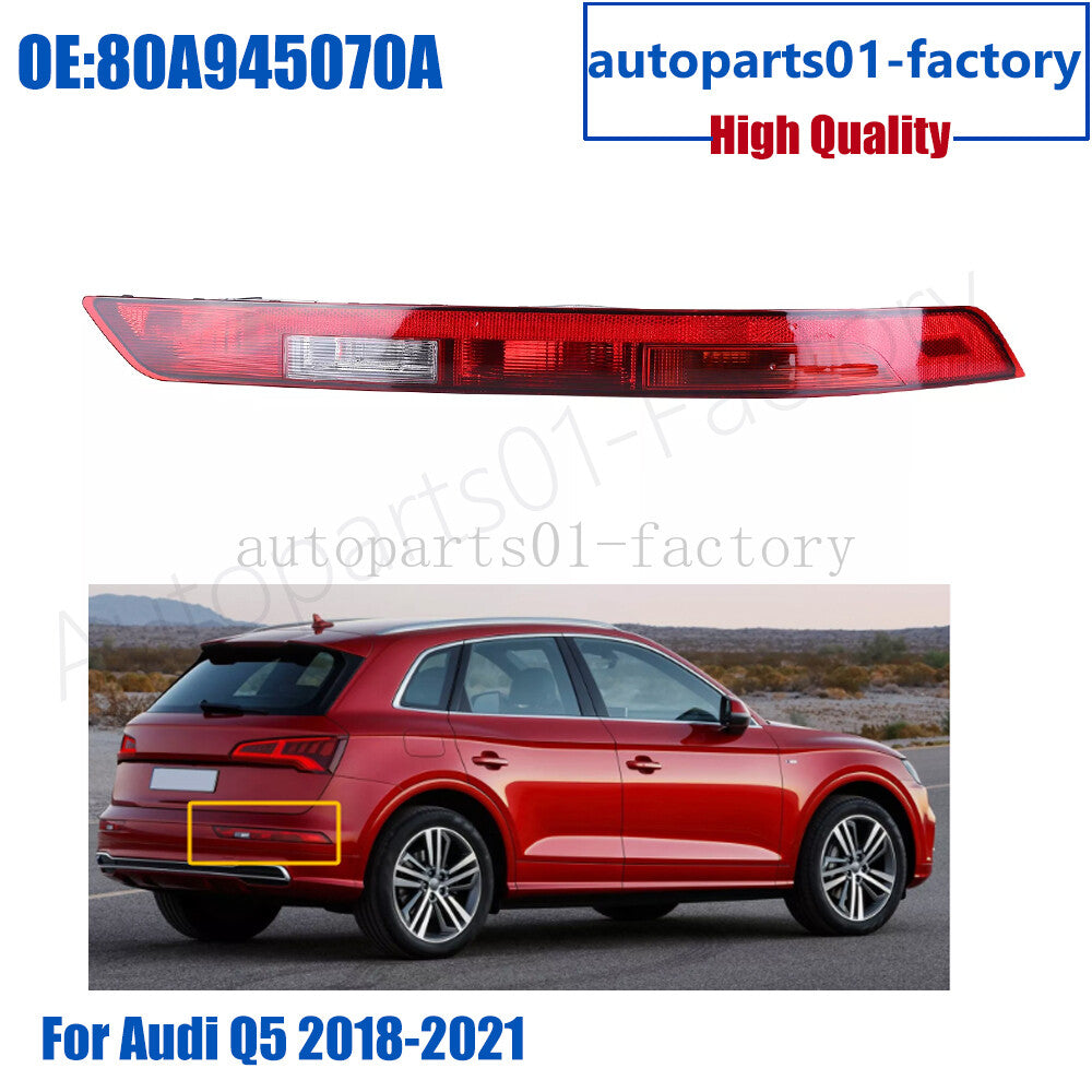 1Rear RightLower Bumper Tail Light Brake Stop Lamp 80A945070A for Audi Q5 18-21