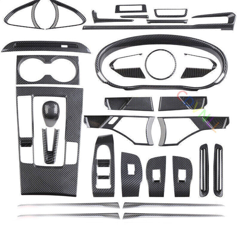 for Mazda 3 Axela 19-2023 Carbon Fiber Look Inner Decoration Full Set Cover Trim