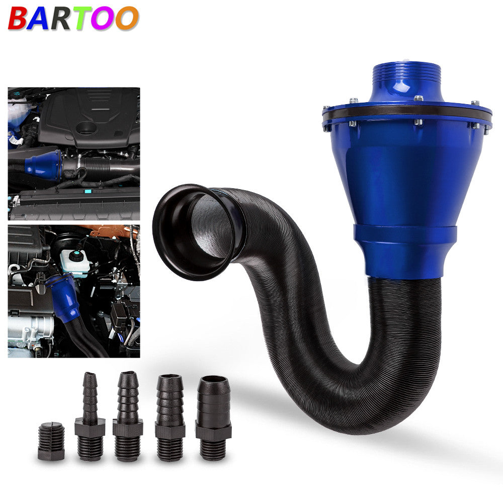 Universal Blue 70mm Cold Air Intake System Air Filter Kit Auto Car Q