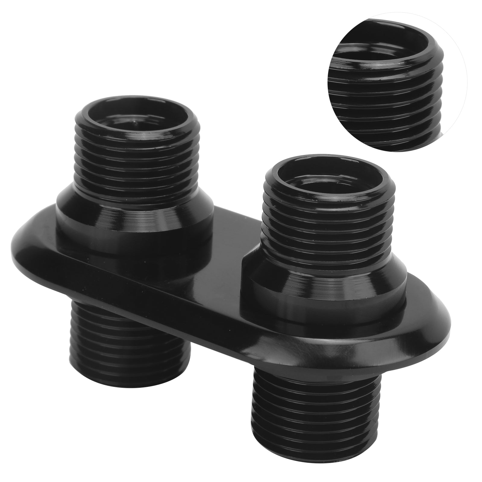 Hot Car 2Port Air Conditioning Bulkhead Interface Modification Part For (Black