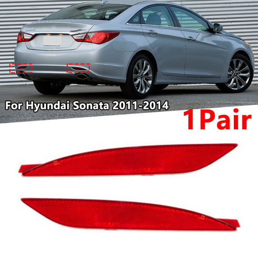 for Hyundai Sonata 2011-2013 Rear Bumper Red Reflector Lens Pair v