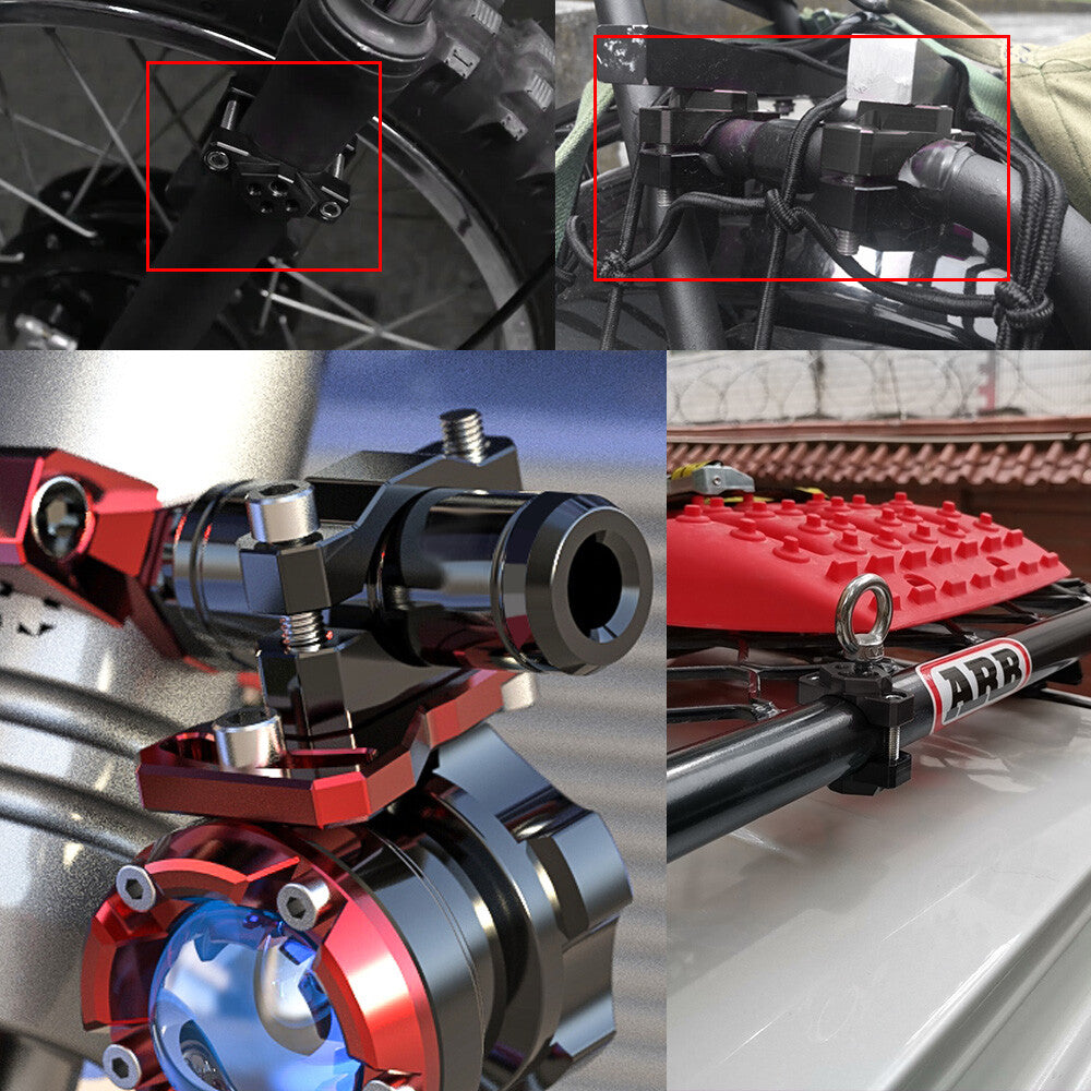 2X Motorcycle CNC Fork Spot Fog Driving Headlight Mount Bracket Clamp Holder Bar