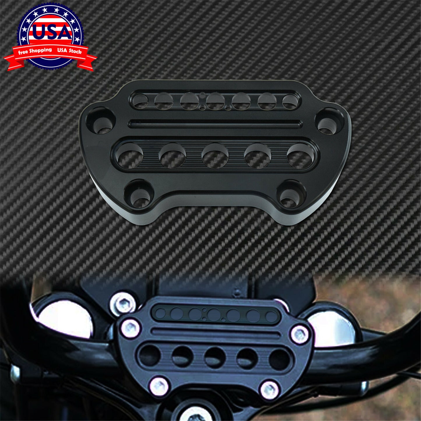 Front Indicator Handlebar Clamp Cover Fit for Harley Sportster 95-up Dyna 06-up