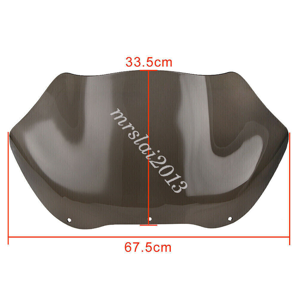 Smoke 13 Wave Windshield Windscreen for Harley Road Glide FLTR FLTRX 1998-2013 Q