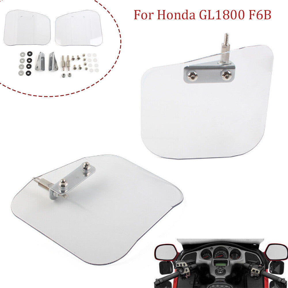 Transparent handguards, air wing deflector, windshield mount suitable for Honda GL1800 - n