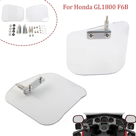 Transparent handguards, air wing deflector, windshield mount suitable for Honda GL1800 - n