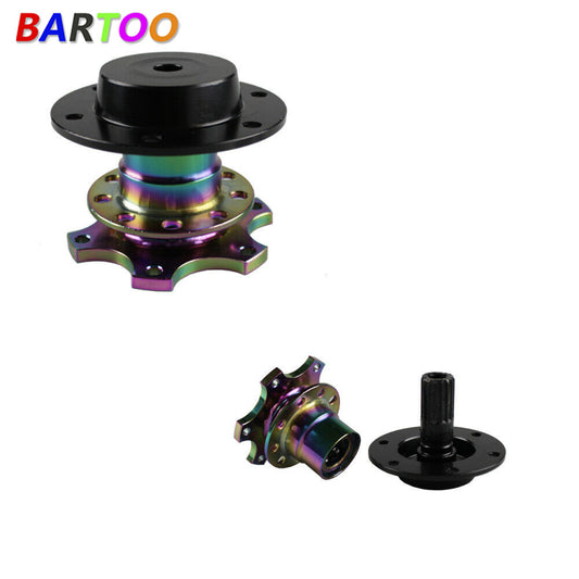 Chrome Universal Car Steering Wheel Quick Release Hub Adapter Snap Off Boss Kit