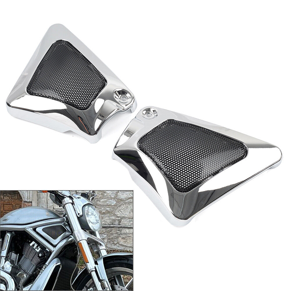 Pair Motorcycle Airbox Frame Neck Side Intake Cover for Harley V-Rod VRSCX
