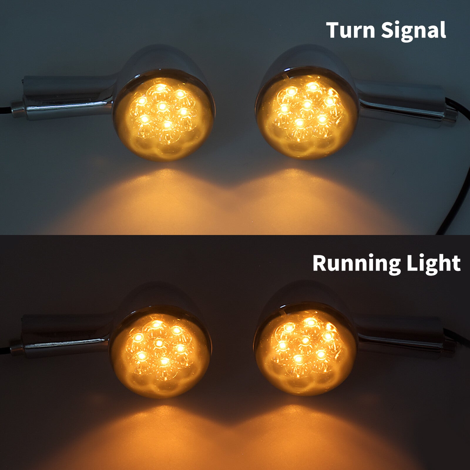 Chrome Long Bracket Rear Turn Signals Light for Harley Sportster 883 1200 92-22