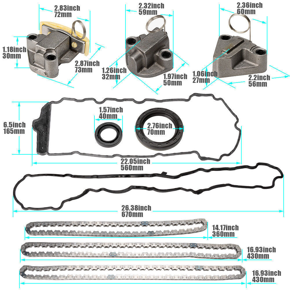 Engine timing chain kit 12693218 for Buick Enclave and for Cadillac CTS 3.6L. n