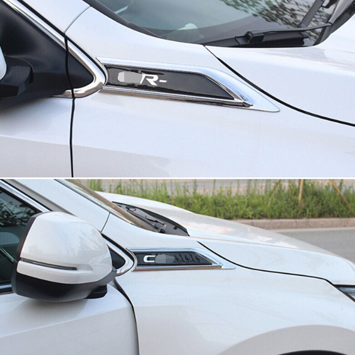 2X for Honda CRV CR-V 2018-2021 New Car Chrome Side Body Emblem Hood Trim Cover