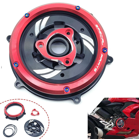 Racing-grade transparent clutch protector and spring retainer for Ducati Panigale V2 1199 1299 959- n
