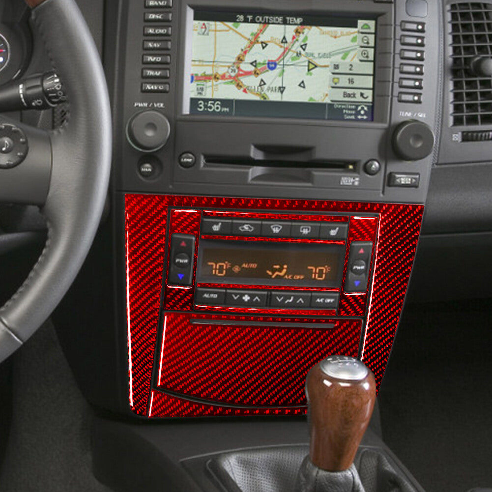 Red Carbon Fiber Overhead Console Panel Cover Trim for Hyundai Azera 2006-2011 v