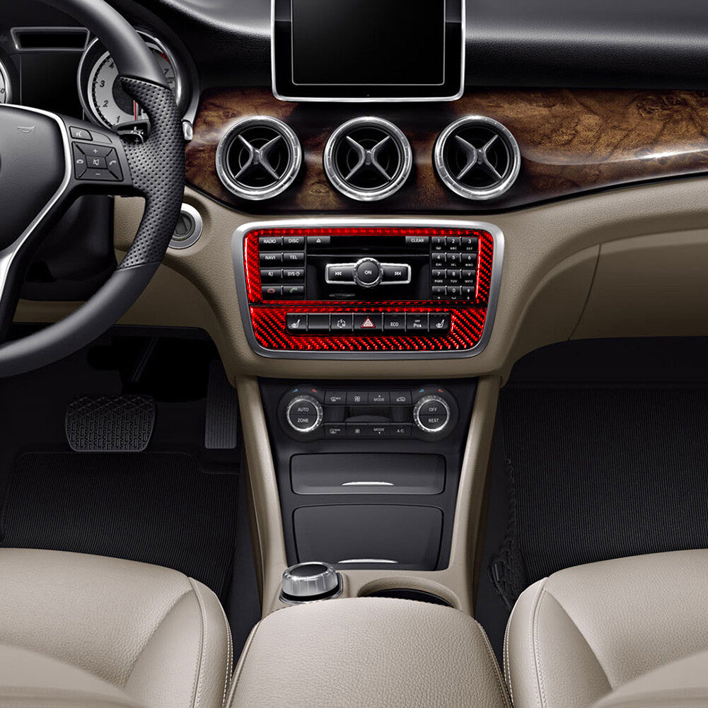 4Pcs Carbon Fiber Steering Wheel Button Cover Trim Type B for Chrysler 300 05-07 v