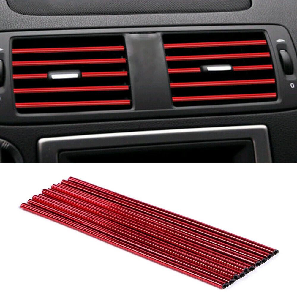 10X Car Auto Accessories Decoration Air Conditioner Air Outlet Strip Universal Q