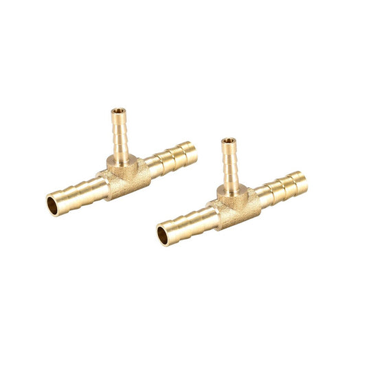 2 Hose Barb Brass Fitting Fuel Connector Tee 3-Way 1/4 X 1/8 X 1/4 6mm 4mm 6mm Q