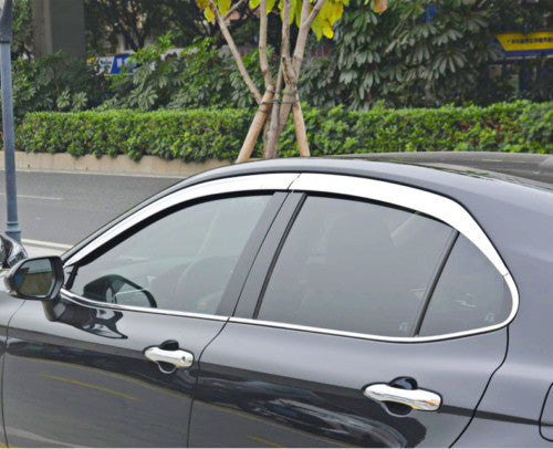 4P Chrome Window Visor Vent Shades Sun Rain Guard for Toyota for Camry 2018-2023 4DR