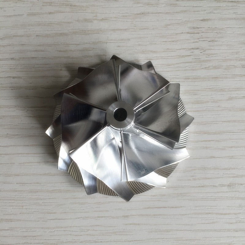 RHF5 49.50/63.80 mm 6+6 blade high-performance turbine blank compressor wheel
