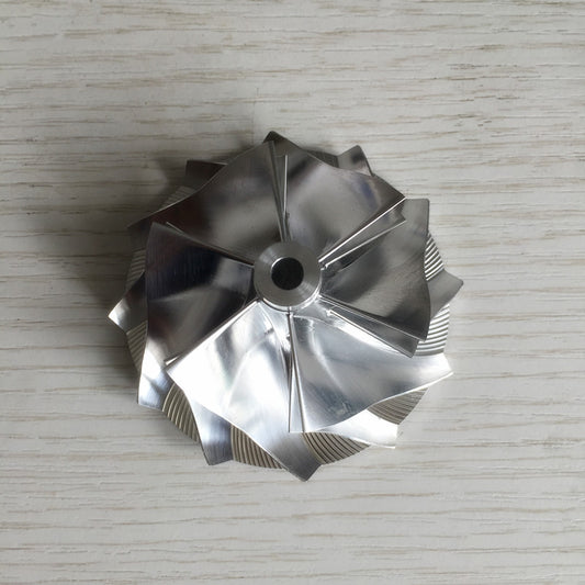 RHF5 49.50/63.80 mm 6+6 blade high-performance turbine blank compressor wheel