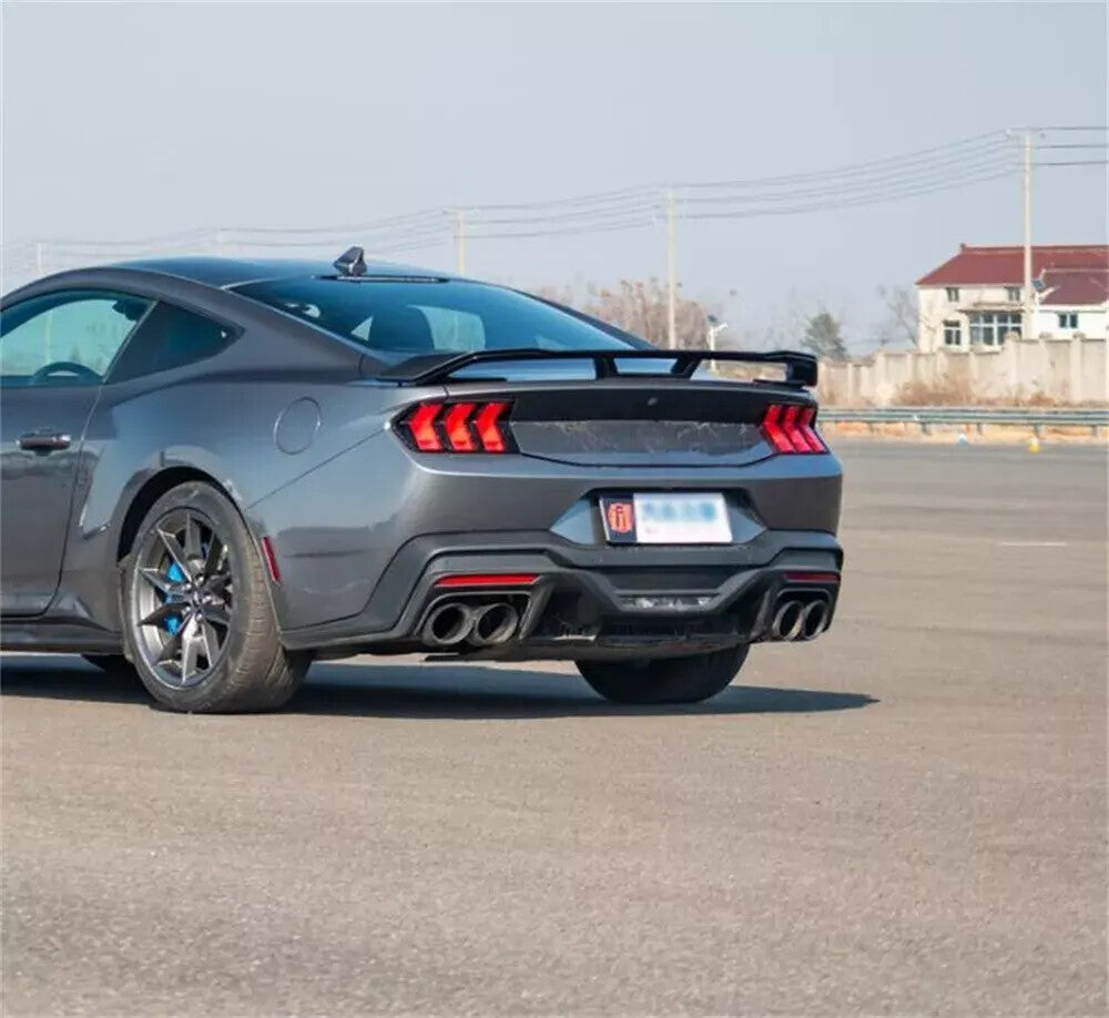 For 2024-2025 for Ford for Mustang GT Track Pack Rear Trunk Lip Spoiler Wing Gloss Black